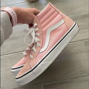 Pink High Top Zip Up Vans